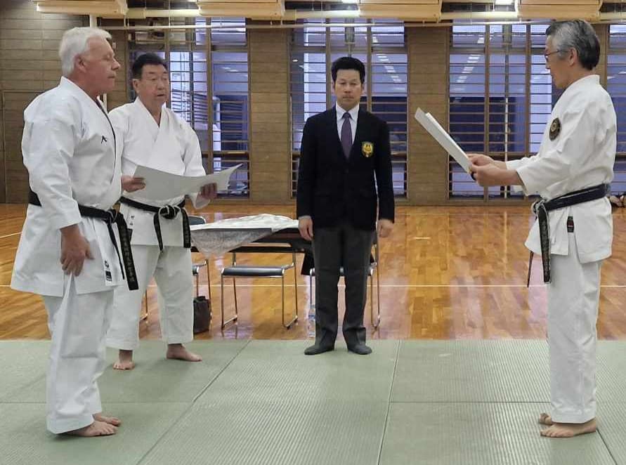 Casey Sensei Receiving 9th Dan B 1